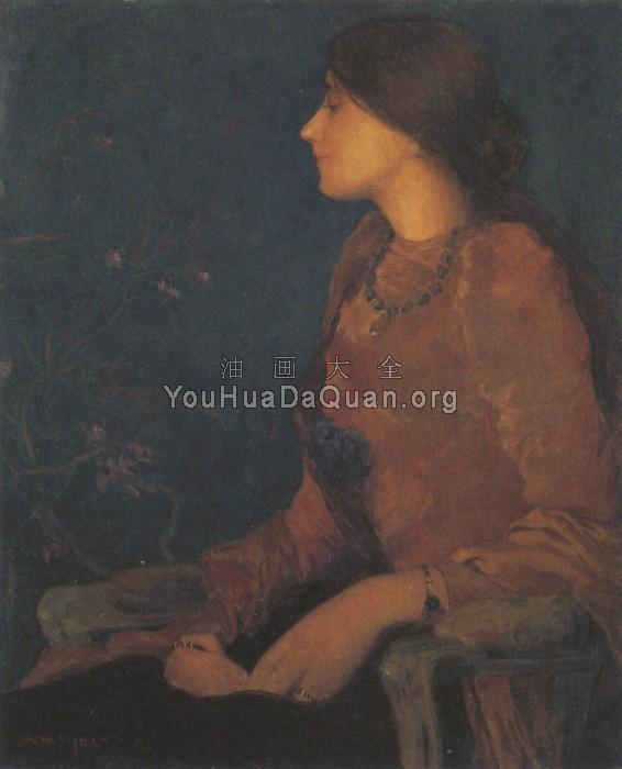 Portrait of Thadee Caroline Jacquet - 埃德蒙·弗朗索瓦·阿曼·杰